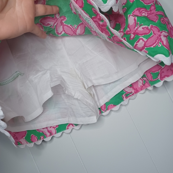 Lilly Pulitzer Pink and Green Floral Mini Skirt - Picture 7 of 8